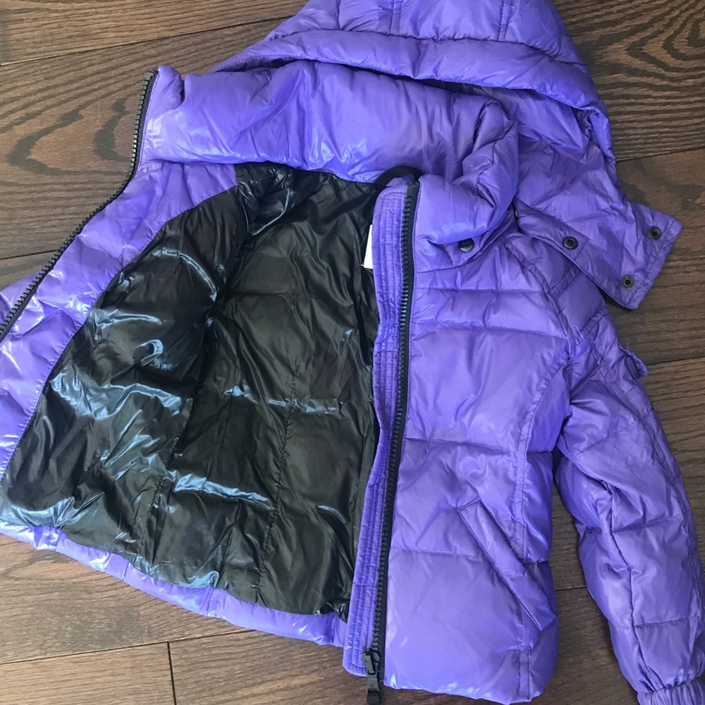NWT girls S13 down coat-Purple, removable hood